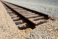 Railroad tracks end Royalty Free Stock Photo