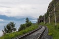 Railroad tracks, Lake Baikal Royalty Free Stock Photo