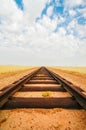 Railroad tracks leading to nowhere