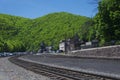 Lehigh rail tracks Jim thorpe Pennsylvania Royalty Free Stock Photo