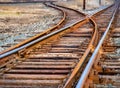 Railroad Tracks Switch Royalty Free Stock Photo