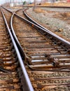 Railroad Tracks Switch Royalty Free Stock Photo