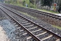 Railroad tracks in a perspective view found in Europe