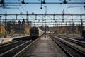 Railroad tracks in Avesta Sweden