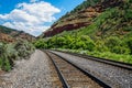 Tracks Running East and Weat Royalty Free Stock Photo