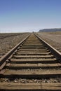 Railroad Tracks by Salt Lake Royalty Free Stock Photo