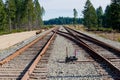 Railroad tracks switch Royalty Free Stock Photo