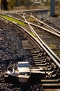 Railroad tracks and switches Royalty Free Stock Photo