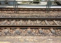 Railroad tracks for train Royalty Free Stock Photo