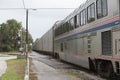 Railroad train carriages and wagons Royalty Free Stock Photo