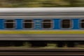 Railroad train high dynamic motion blur, abstract blurred background