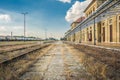 Railroad train station in city of Vrsac Serbia