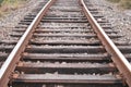 Railroad, train tracks. Royalty Free Stock Photo