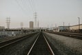 Railroad traks in Los Angeles, California