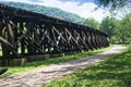 The Railroad trestle at Harpers Ferry in Virginia USA Royalty Free Stock Photo