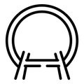 Railroad tunnel icon, outline style