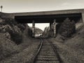 Railroad in Virginia City Royalty Free Stock Photo