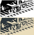 Railroad wagon freight bogie close-up Royalty Free Stock Photo