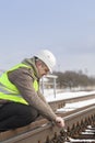 Railroad worker Royalty Free Stock Photo