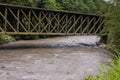 Railroadbridge over a river in Austria Royalty Free Stock Photo