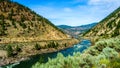 Railroads and the Trans Canada Highway follow the Thompson River