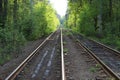 Rails going into the distance