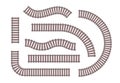 Rails - set of modern vector objects Royalty Free Stock Photo