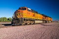 On the rails a stationary BNSF Freight Train Locomotive No. 5240