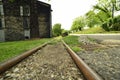 Rails to roll barrel full of bourbon to the rickhouse for aging