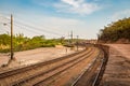 Railtrack crossing the mountains. Minas Gerais, Brazil.