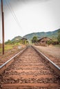 Railtrack crossing the mountains. Minas Gerais, Brazil.