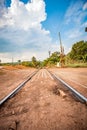 Railtrack crossing the mountains. Minas Gerais, Brazil.