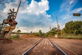 Railtrack crossing the mountains. Minas Gerais, Brazil.