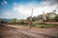 Railtrack crossing the mountains. Minas Gerais, Brazil.