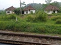 View of the old house of Indonesian railway workers Royalty Free Stock Photo