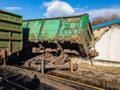 Railway accident a sunny day. Royalty Free Stock Photo