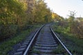 The railway in the autumn Royalty Free Stock Photo