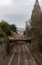 Railway in Bath with a bridge across it