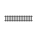 Railway black icon. Train road vector illustration isolated on white