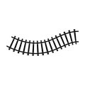 Railway black icon. Train road vector illustration isolated on white