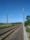 Railway blue sky awan