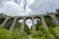 Railway bridge Chramossky viadukt near Telgart, Horehronie, Slovakia Royalty Free Stock Photo