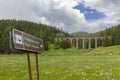 Railway bridge Chramossky viadukt near Telgart, Horehronie, Slovakia Royalty Free Stock Photo