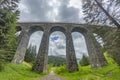 Railway bridge Chramossky viadukt near Telgart, Horehronie, Slovakia Royalty Free Stock Photo