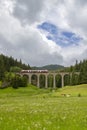 Railway bridge Chramossky viadukt near Telgart, Horehronie, Slovakia Royalty Free Stock Photo