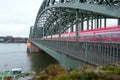 Railway bridge, Cologne, Germany. Royalty Free Stock Photo
