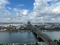A railway Bridge. The Hohenzollern Bridge, Cologne, Germany Royalty Free Stock Photo