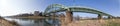 railway bridge in minden germany high definition panorama Royalty Free Stock Photo