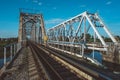 Railway bridge over the river Royalty Free Stock Photo