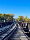 A railway bridge over the James river in Richmond, Virginia Royalty Free Stock Photo